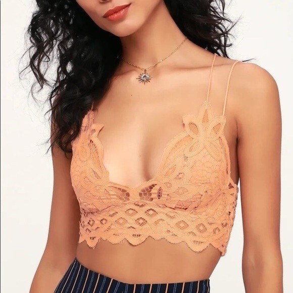 Free People FP One Adella Bralette Peach medium - Picture 1 of 9
